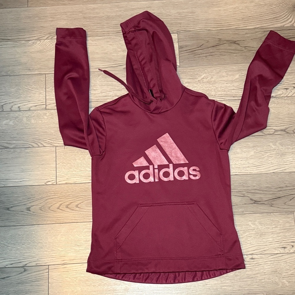 Adidas Women's Originals Pullover Hoodie Noble Maroon Small